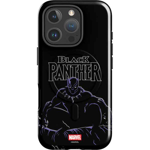 Marvel Black Panther Night Time Watch iPhone 16 Pro Magsafe Impact Case